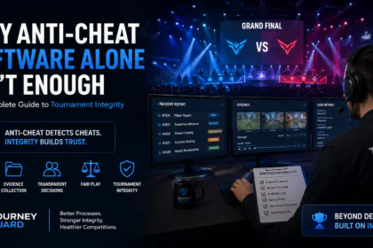 Esports tournament administrator managing incidents and evidence beyond anti-cheat software to strengthen tournament integrity with Tourney Guard.