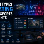 Illustration showing the 10 most common types of cheating in online esports tournaments, including aimbots, wallhacks, account sharing, stream sniping, and match fixing, highlighting tournament integrity best practices.