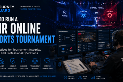 Professional esports organizers managing a fair online esports tournament through player verification, incident management, evidence collection, and transparent tournament operations.