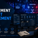 Tournament Incident Management dashboard showing incident reports, evidence collection, investigations, and transparent decision-making for esports tournament organizers.
