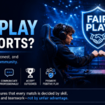 What Is Fair Play in Esports infographic illustrating respectful competition, sportsmanship, ethical player behavior, and fair tournament governance in esports.