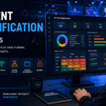 Tournament administrator reviewing an incident classification dashboard for esports tournament governance.