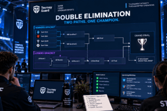 Double Elimination Explained through an esports tournament bracket